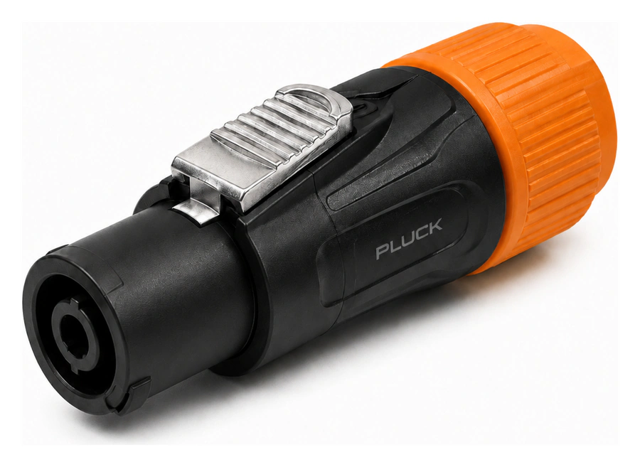 Waterproof Powercon Connector - Male, Yellow visual